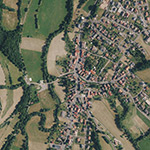 Die Lage von Meginherihus im Orthofoto