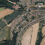 Die Lage von Lax im Orthofoto