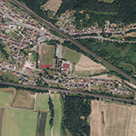 Die Lage von Obermühle im Orthofoto