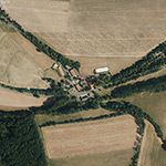 Die Lage von Huhnstadt (Hohenscheid) im Orthofoto