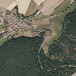 Die Lage von Ziegelhütte im Orthofoto