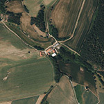 Die Lage von Ottersbach im Orthofoto