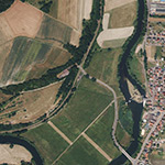 Die Lage von Bahnhof im Orthofoto