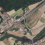 Die Lage von Bahnhof im Orthofoto