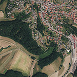 Die Lage von Ruhla im Orthofoto