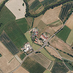 Die Lage von Roßbach im Orthofoto