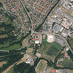 Die Lage von Wilhelminenhof im Orthofoto