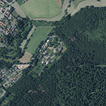 Die Lage von Feriendorf im Orthofoto