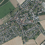 Die Lage von Hadebrachtshausen im Orthofoto