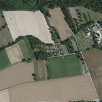 Die Lage von Wochenendhäuser im Orthofoto