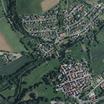 Die Lage von Mergenau im Orthofoto