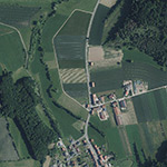 Die Lage von Oberzwergen im Orthofoto