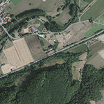 Die Lage von Hof Klinge im Orthofoto