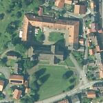 Die Lage von Lippoldsberg, Benediktinerinnenkloster im Orthofoto
