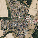 Die Lage von Trockenerfurth im Orthofoto