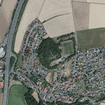 Die Lage von Holzhausen (Burg am Hahn) im Orthofoto