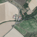 Die Lage von Mittelhof im Orthofoto