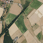 Die Lage von Hermannsdorf im Orthofoto