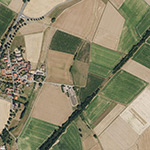 Die Lage von Holebach im Orthofoto