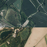 Die Lage von Holzheimer Warte im Orthofoto