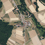 Die Lage von Rommershausen im Orthofoto