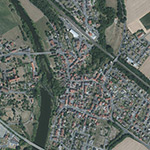 Die Lage von Guxhagen (Burg) im Orthofoto