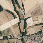 Die Lage von Brüngershausen im Orthofoto