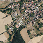 Die Lage von Jesberg, Gutsbezirk im Orthofoto