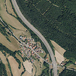 Die Lage von Schlag- und Schneidmühle im Orthofoto