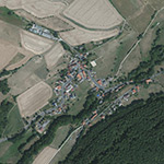 Die Lage von Oberempfershausen im Orthofoto