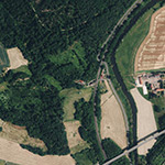 Die Lage von Ziegelhütte im Orthofoto