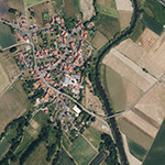 Die Lage von Binsförth, Gutsbezirk im Orthofoto