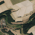 Die Lage von Damersbach im Orthofoto