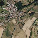 Die Lage von Hausen, Gutsbezirk im Orthofoto