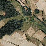 Die Lage von Erlebach im Orthofoto