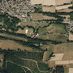Die Lage von Aumühle (Papiermühle) im Orthofoto