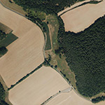Die Lage von Volkershof (Volkersdorf) im Orthofoto
