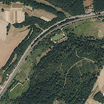 Die Lage von Dernmühle (Schäfermühle) im Orthofoto