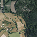 Die Lage von Gastendorf im Orthofoto