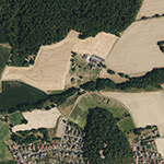 Die Lage von Hopfenmühle im Orthofoto