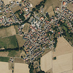 Die Lage von Merzhausen (Burg) im Orthofoto