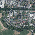 Die Lage von Jägerhof im Orthofoto