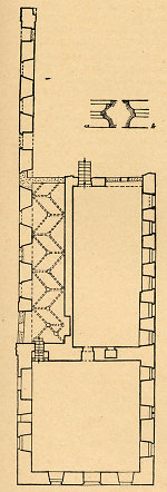 Volkhardinghausen, Grundriß des Klostergebäudes, Maßstab 1 : 300
