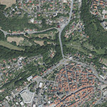 Die Lage von Lindenmühle im Orthofoto