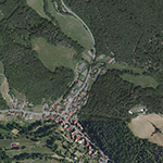 Die Lage von Untermühle im Orthofoto