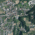 Die Lage von Knottenmühle im Orthofoto