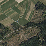 Die Lage von Volpertshausen im Orthofoto