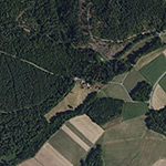 Die Lage von Forsthaus Louisendorf im Orthofoto