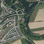 Die Lage von Ledermühle im Orthofoto