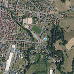 Die Lage von Aumühle im Orthofoto